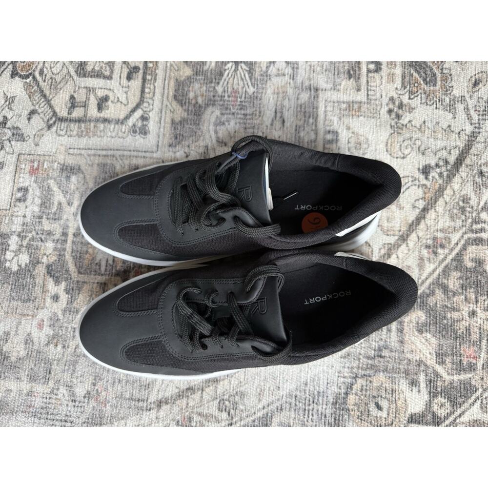 NWT Rockport Men's Tylan Step Black Casual Athleisure Sneakers Size 9.5